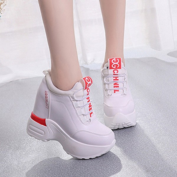 Best Red Height Elevator Platform Shoes Raised 11cm / 4.3Inch Lace-Up ...